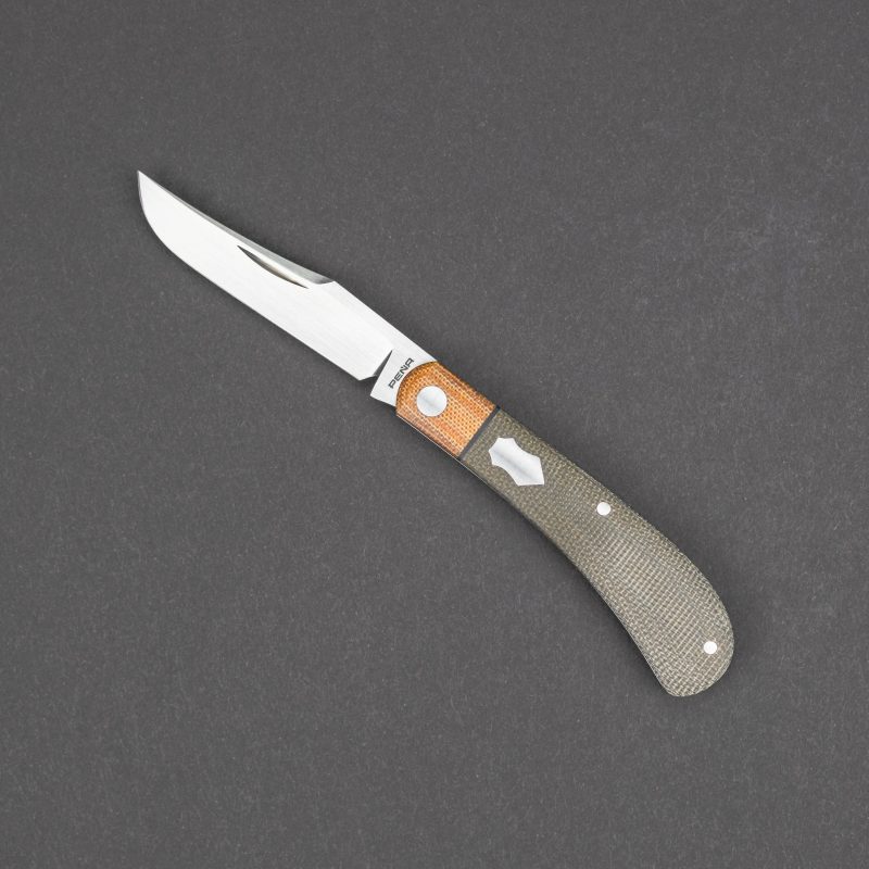 knife enrique pena clip point trapper green micarta custom 1