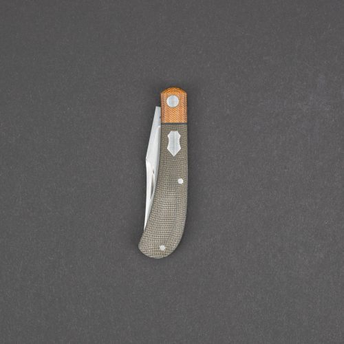 knife enrique pena clip point trapper green micarta custom 3