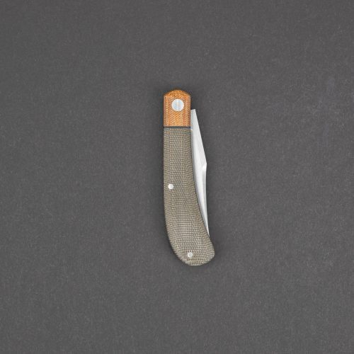 knife enrique pena clip point trapper green micarta custom 4