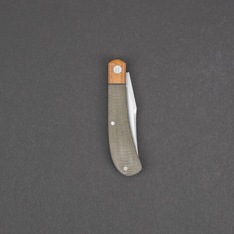 knife enrique pena clip point trapper green micarta custom 4