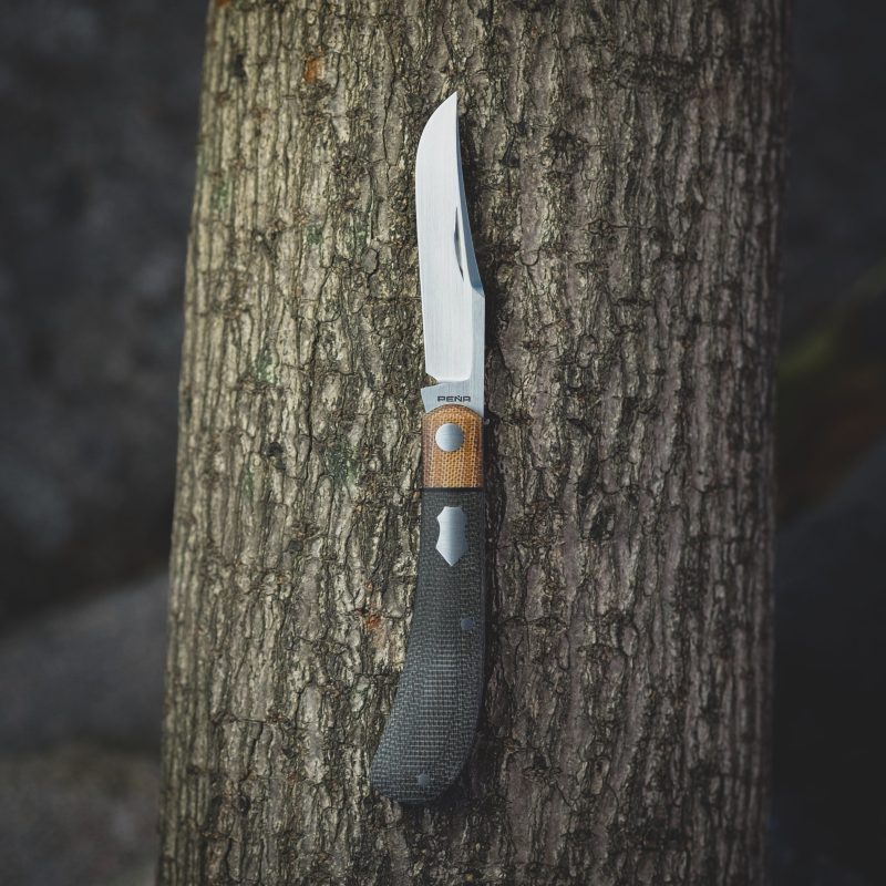 knife enrique pena clip point trapper green micarta custom 8